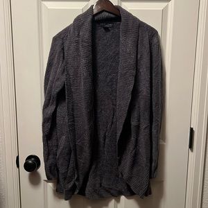 Barefoot Dreams Cozychic Lite Open Circle Cardigan Sweater in grey